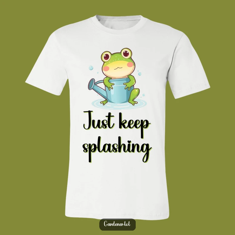 Funny Frog Watering Can T-Shirt: Playful Garden Vibes