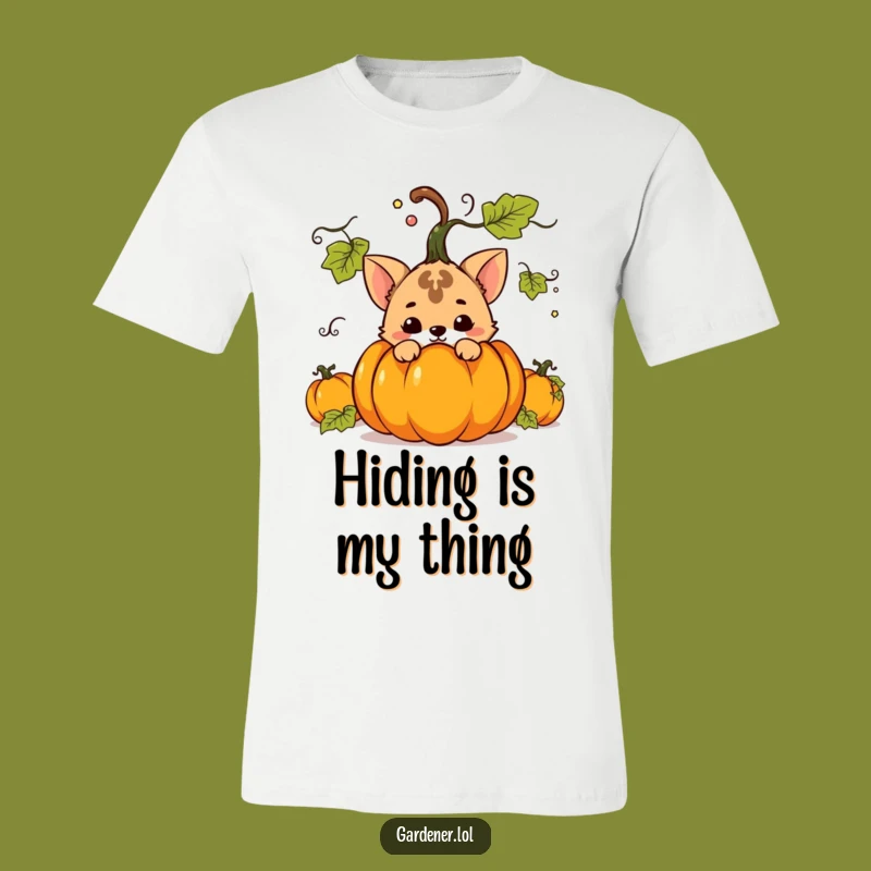 Funny Pumpkin Hideout T-Shirt: Sneaky Animal Tee, The Ultimate Funny Gift!