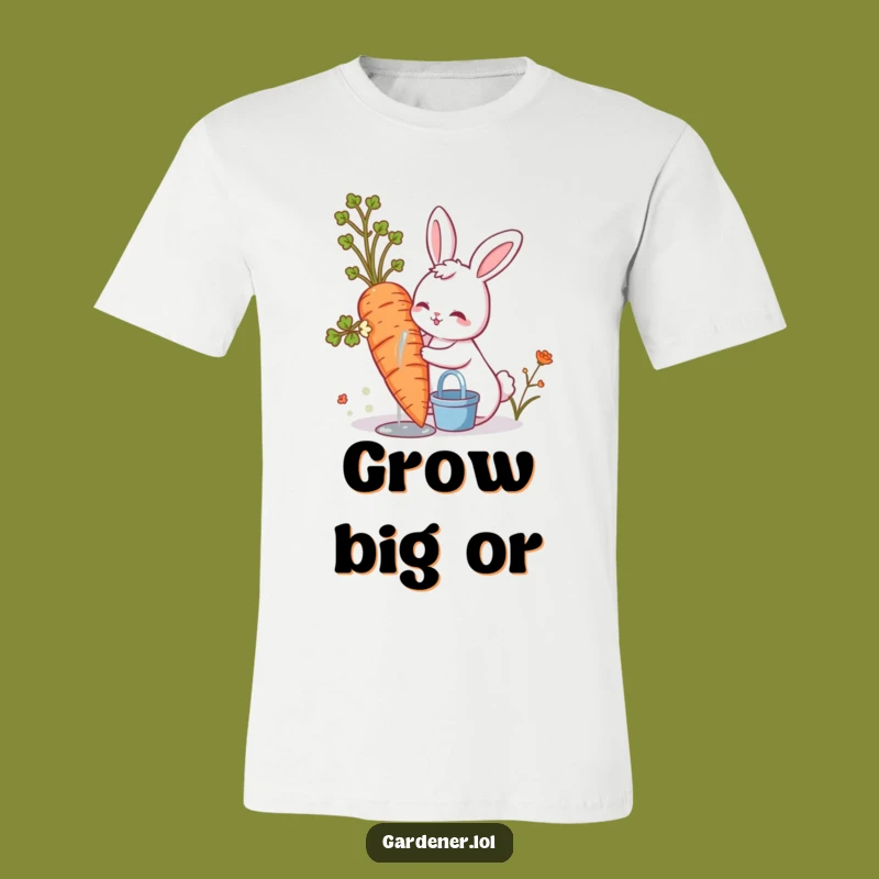 Funny Cute Bunny T-Shirt, Humorous Gardener Tee for Veggie Fans