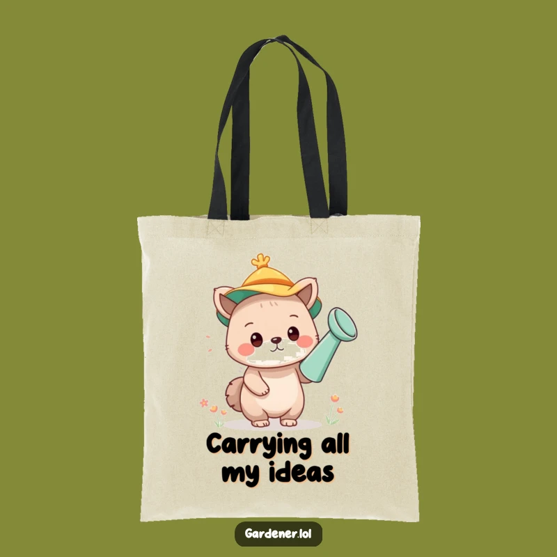 Funny Watering Can Hat Animal Tote: Cute Bag for Daily Errands
