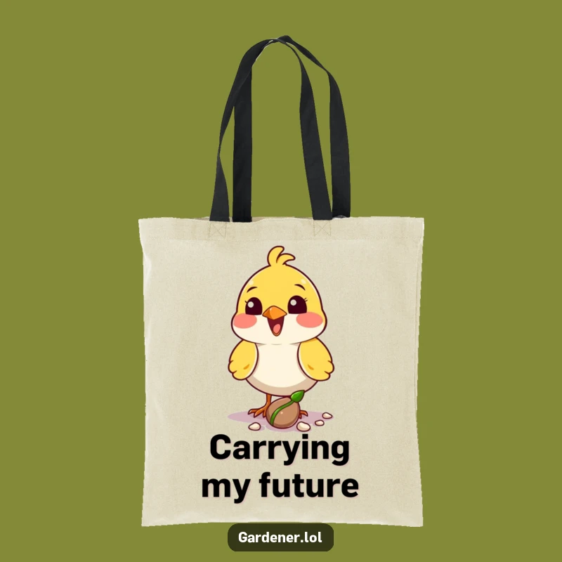 Funny Bird Planter Tote Bag: Carry Hope, Garden Essential