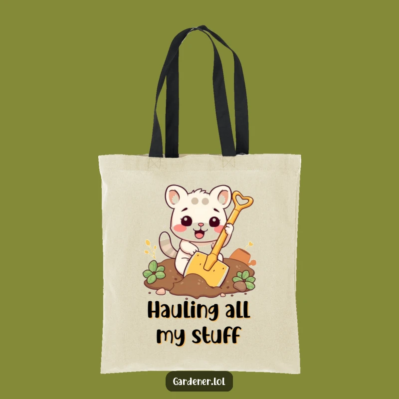 Funny Digging Animal Tote Bag: Carry Your Gardening Gear with Humor