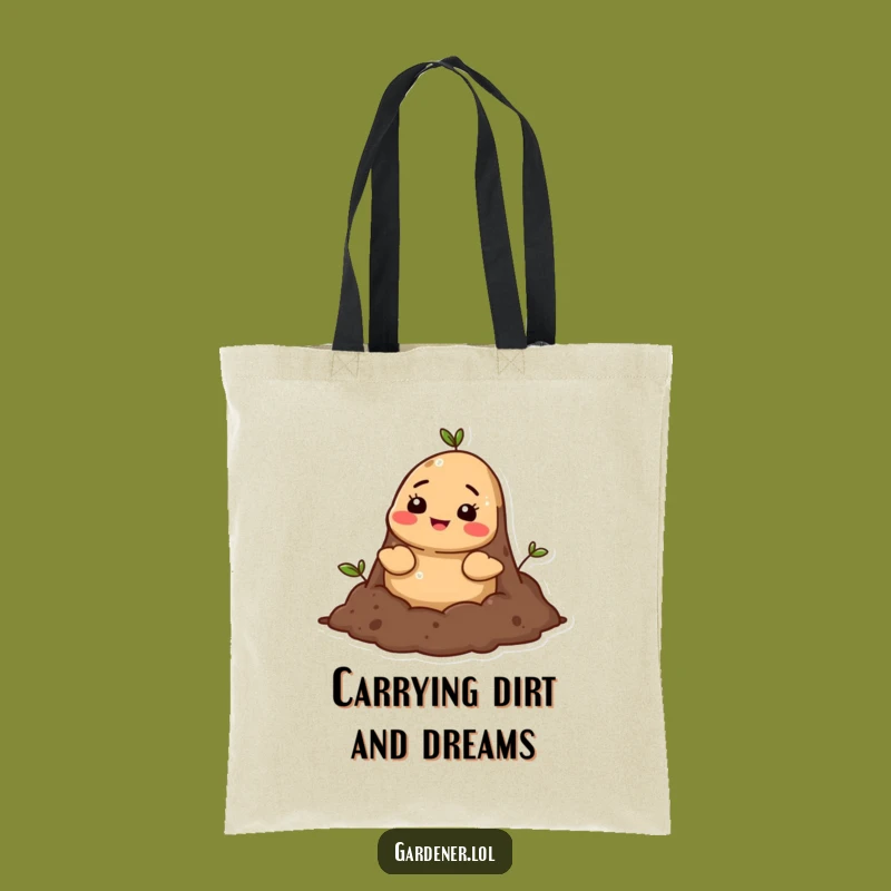 Funny Mole Soil Tote Bag: Carry Your Earthy Treasures
