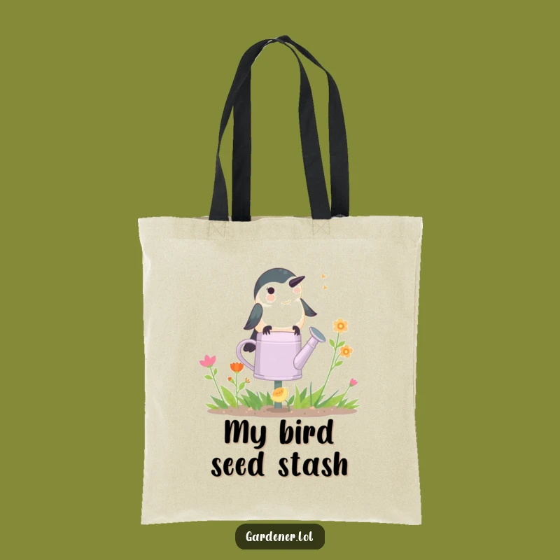 Funny Chickadee Gardener Tote Bag: Durable Chirping Bag, Perfect Funny Gift